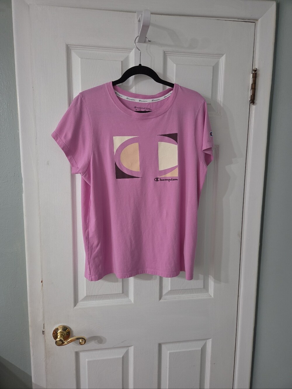 Champion Lavender Pink Logo Tee